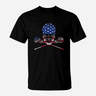 Lacrosse American Flag T-Shirt | Crazezy UK