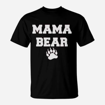 Ladies Mama Bear Cute Mom Game T-Shirt | Crazezy