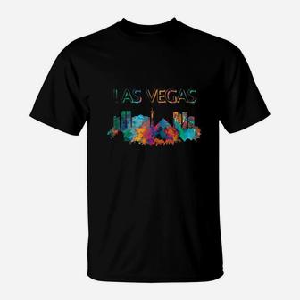 Las Vegas Skyline Cityscape City Metropole T-Shirt | Crazezy AU