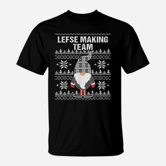 Lefse Making Team Christmas Tomte Gnome Ugly Christmas T-Shirt | Crazezy CA