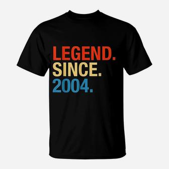 Legend Since 2004 17 Years Old 17Th Birthday T-Shirt | Crazezy