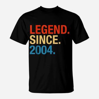 Legend Since 2004 Years Old Gifts 15Th Birthday T-Shirt | Crazezy