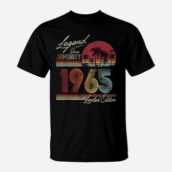 Legend Since January 1965 55Th Birthday Gift 55 Years Old T-Shirt | Crazezy