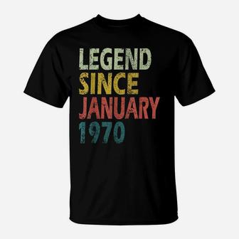 Legend Since January 1970 50Th Birthday Gift 50 Year T-Shirt | Crazezy DE