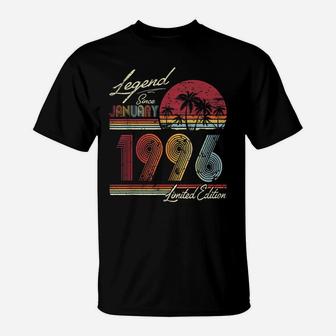 Legend Since January 1996 24Th Birthday Gift 24 Years Old T-Shirt | Crazezy