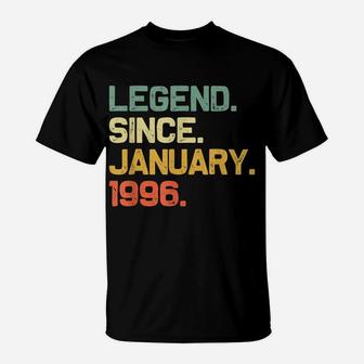 Legend Since January 1996 25Th Gift Birthday 25 Years Old T-Shirt | Crazezy CA