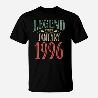 Legend Since January 1996 Birthday Gift T-Shirt | Crazezy AU