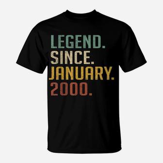 Legend Since January 2000 21St Birthday Gift 21 Years Old T-Shirt | Crazezy DE