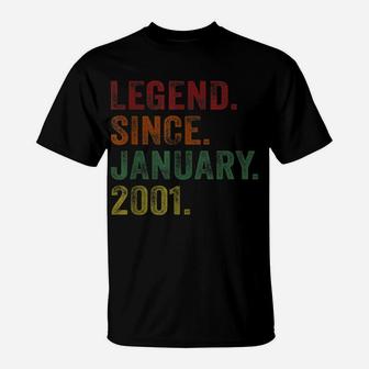 Legend Since January 2001 Tee 20Th Birthday Gift Retro T-Shirt | Crazezy UK