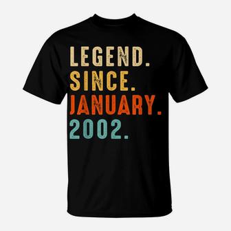 Legend Since January 2002 Gift 20 Year 20Th Birthday Gifts T-Shirt | Crazezy DE