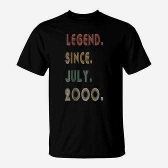 Legend Since July 2000 Shirt - Age 18Th Birthday Funny Gift T-Shirt | Crazezy