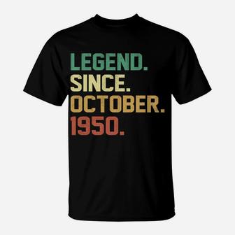 Legend Since October 1950 71 Year Old 71St Birthday Gifts Sweatshirt T-Shirt | Crazezy DE