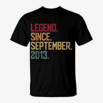 Legend Since September 2013 6Th Birthday Gift 6 Years Old T-Shirt | Crazezy CA