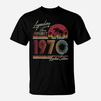 Legendary Since January 1970 50Th Birthday Gift 50 Years Old T-Shirt | Crazezy CA