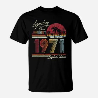 Legendary Since January 1971 49Th Birthday Gift 49 Years Old T-Shirt | Crazezy CA
