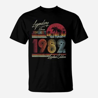 Legendary Since January 1982 38Th Birthday Gift 38 Years Old T-Shirt | Crazezy