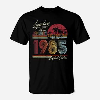 Legendary Since January 1985 35Th Birthday Gift 35 Years Old T-Shirt | Crazezy