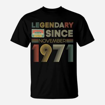 Legendary Since Tape Bday November 1971 50Th Birthday T-Shirt | Crazezy UK