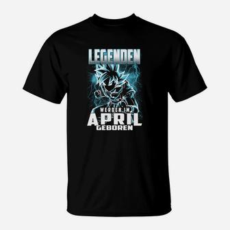 Legenden Werden im April Geboren T-Shirt für Geburtstagsfeier - Seseable