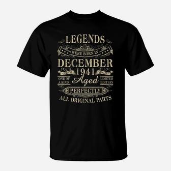 Legends Were Born In December 1941 80Th Birthday Gift T-Shirt | Crazezy