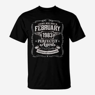 Legends Were Born In February 1983 Vintage 39Th Birthday T-Shirt | Crazezy