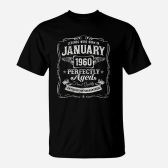 Legends Were Born In January 1960 Classic 61St Birthday T-Shirt | Crazezy DE