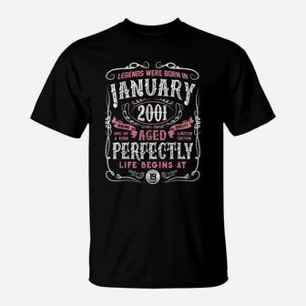 Legends Were Born In January 2001 19Th Birthday Gift T-Shirt | Crazezy DE