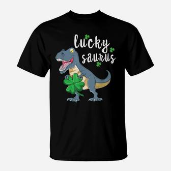 Leprechaun Dinosaur T Rex T Shirt St Patrick's Day Boys Kids T-Shirt | Crazezy AU