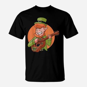 Leprechaun Guitar St Patricks Day Irish Green Saint Patrick T-Shirt | Crazezy AU
