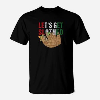 Lets Get Slothed Sombrero Sloth Cinco De Mayo T-Shirt - Thegiftio UK