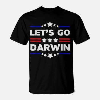 Let's Go Darwin Sarcastic Saying Usa Flag Lets Go Darwin Tee T-Shirt | Crazezy