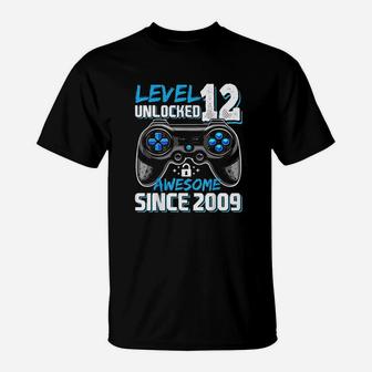 Level 12 Unlocked Awesome 2009 Video Game 12Th Birthday Gift T-Shirt | Crazezy