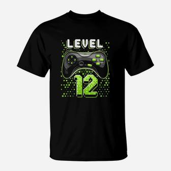 Level 12 Video Game Controller Birthday Gamer Gift Boys T-Shirt | Crazezy DE