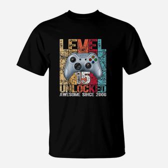 Level 15 Unlocked Awesome Since 2006 T-Shirt | Crazezy UK