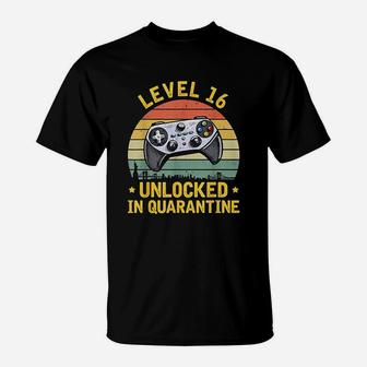 Level 16 Unlocked Video Gamer 16Th Birthday T-Shirt | Crazezy