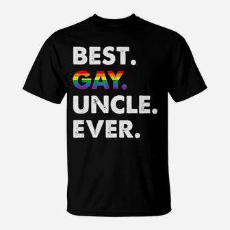 Lgbt Best Gay Uncle Ever Canvas T-Shirt - Monsterry