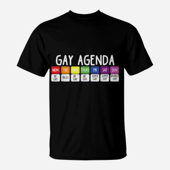 Lgbt Gay Agenda Homosexuell Gleichstellung Lesbisch Schwul T-Shirt - Monsterry DE