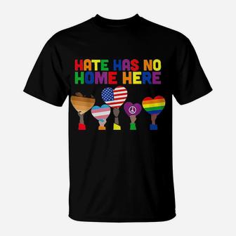 Lgbt Heart Hate Has No Home Here T-Shirt - Monsterry