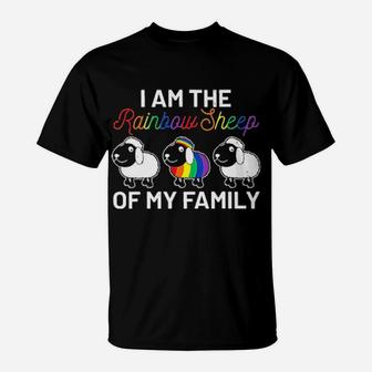 Lgbt I Am The Rainbow Sheep Of My Family T-Shirt - Monsterry