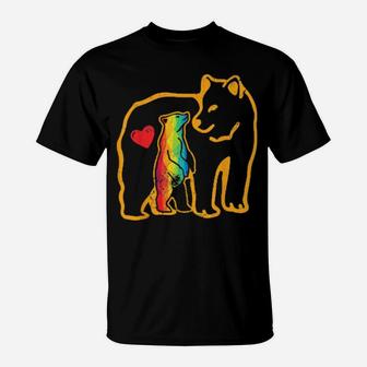 Lgbt Mama Bear Wild Animals Snow Wildlife Lgbtq Community T-Shirt - Monsterry