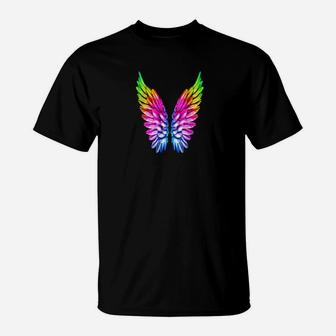 Lgbt Rainbow Wings Rainbow Gay Lesbian Pride Angels T-Shirt - Monsterry CA
