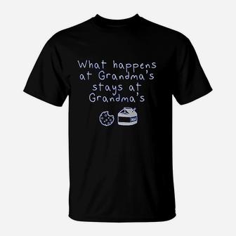 Little Boys What Happens At Grandmas Stays At Grandmas T-Shirt - Thegiftio UK