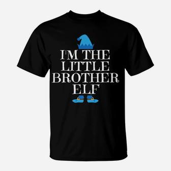Little Brother Elf Matching Family Christmas T-Shirt | Crazezy CA