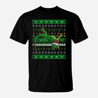 Lizard Reptile Animal Ugly Christmas Gecko T-Shirt | Crazezy UK