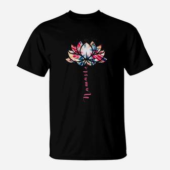 Lotus Namaste Yoga Meditation Lover Bohemian Girl Women T-Shirt | Crazezy DE