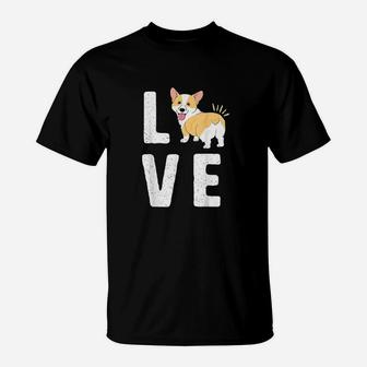 Love Corgis Heart Welsh Puppy Dog Lover Sitter Gift T-Shirt | Crazezy DE