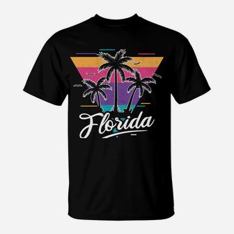 Love Florida Vintage Gift Sunset Style Design Idea 80S Sweatshirt T-Shirt | Crazezy