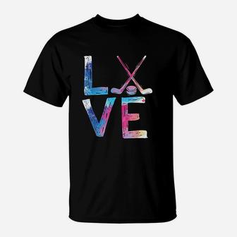 Love Ice Hockey T-Shirt | Crazezy
