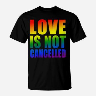 Love Is Not Cancelled Lgbt Color T-Shirt - Monsterry