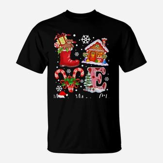 Love Mom-Mom Life Christmas - Grandma Gift T-Shirt | Crazezy